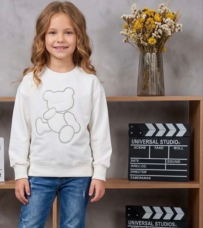 свитшот для девочки,свитшот белый для девочки,джемпер детский,свитшот,свитер для девочек