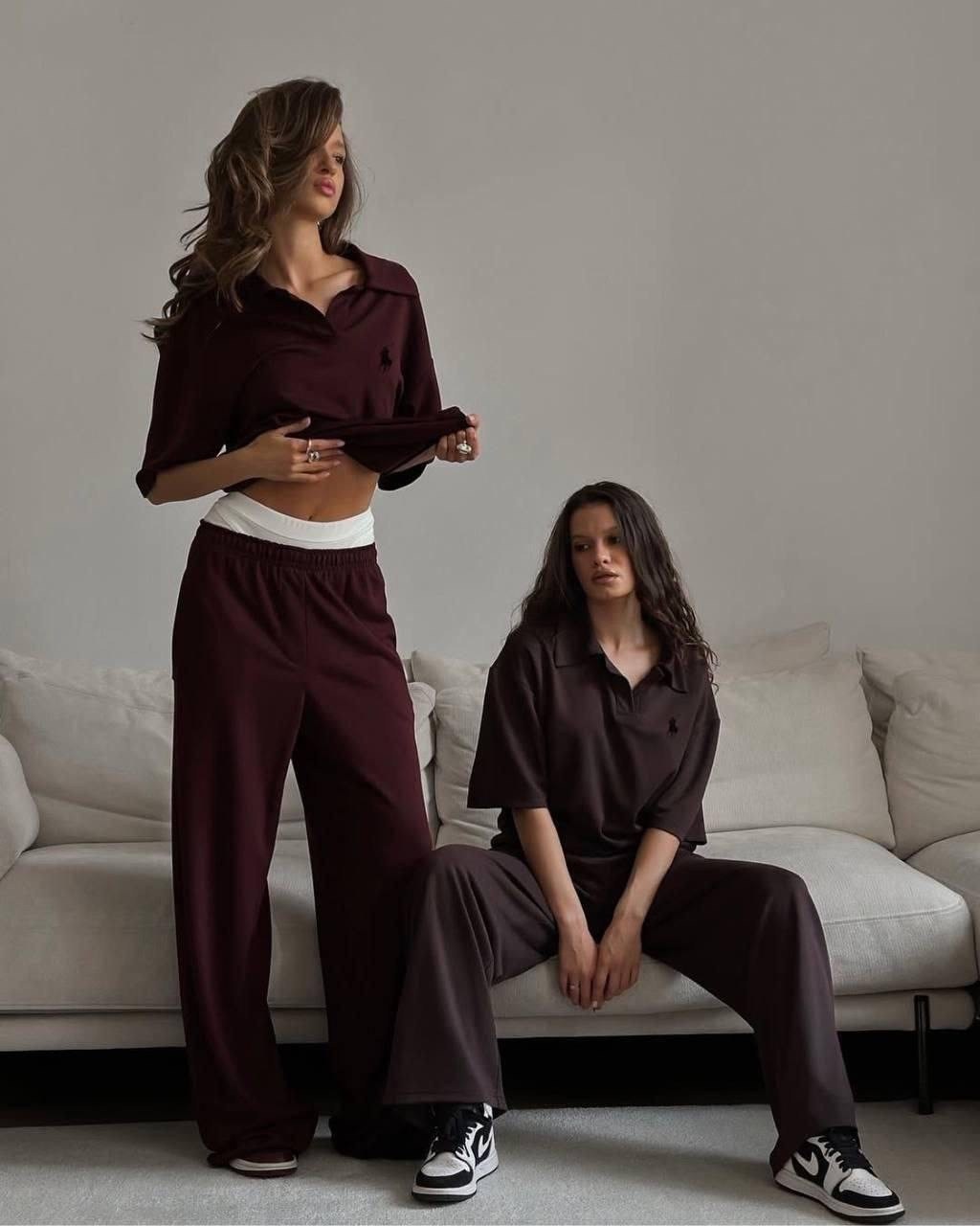 костюм с шортами и футболкой поло летний insomand,костюм женский,поло кофта,костюм двойка,спорт костюм