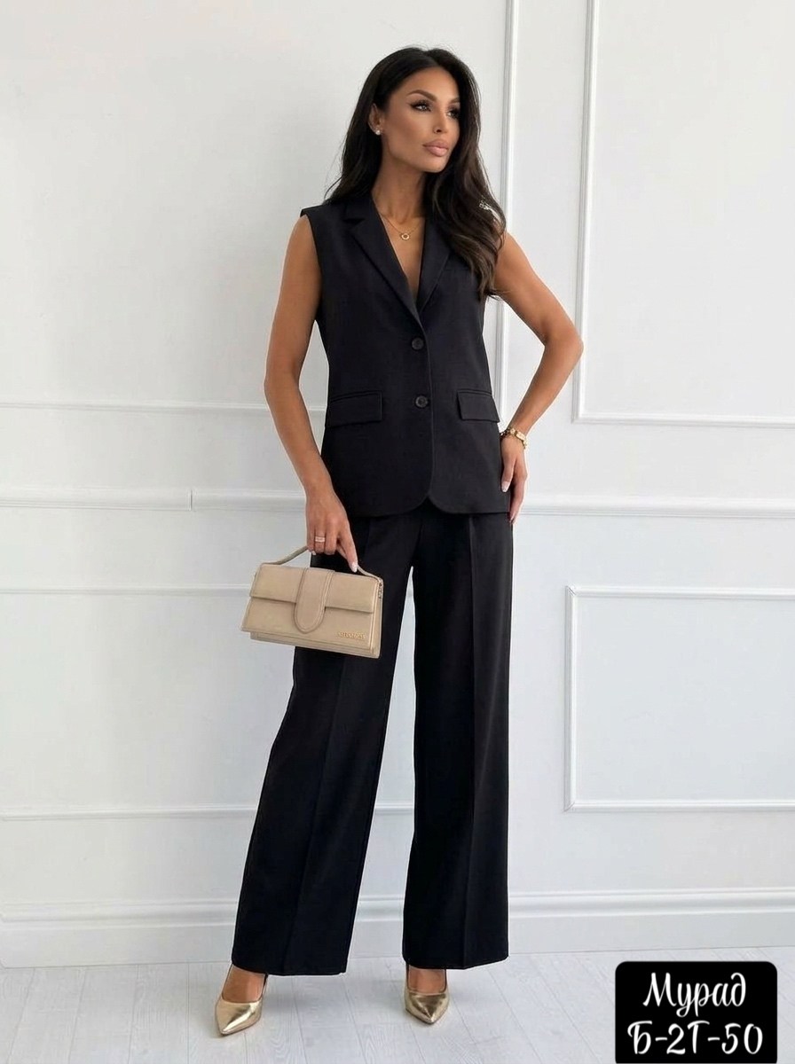 деловой брючный костюм с жилетом 14677 фабрика моды модницы,брючный костюм,деловой брючный костюм с жилетом 14677,деловой брючный костюм с жилетом 14677 тм фабрика моды,женский стильный брючный костюм