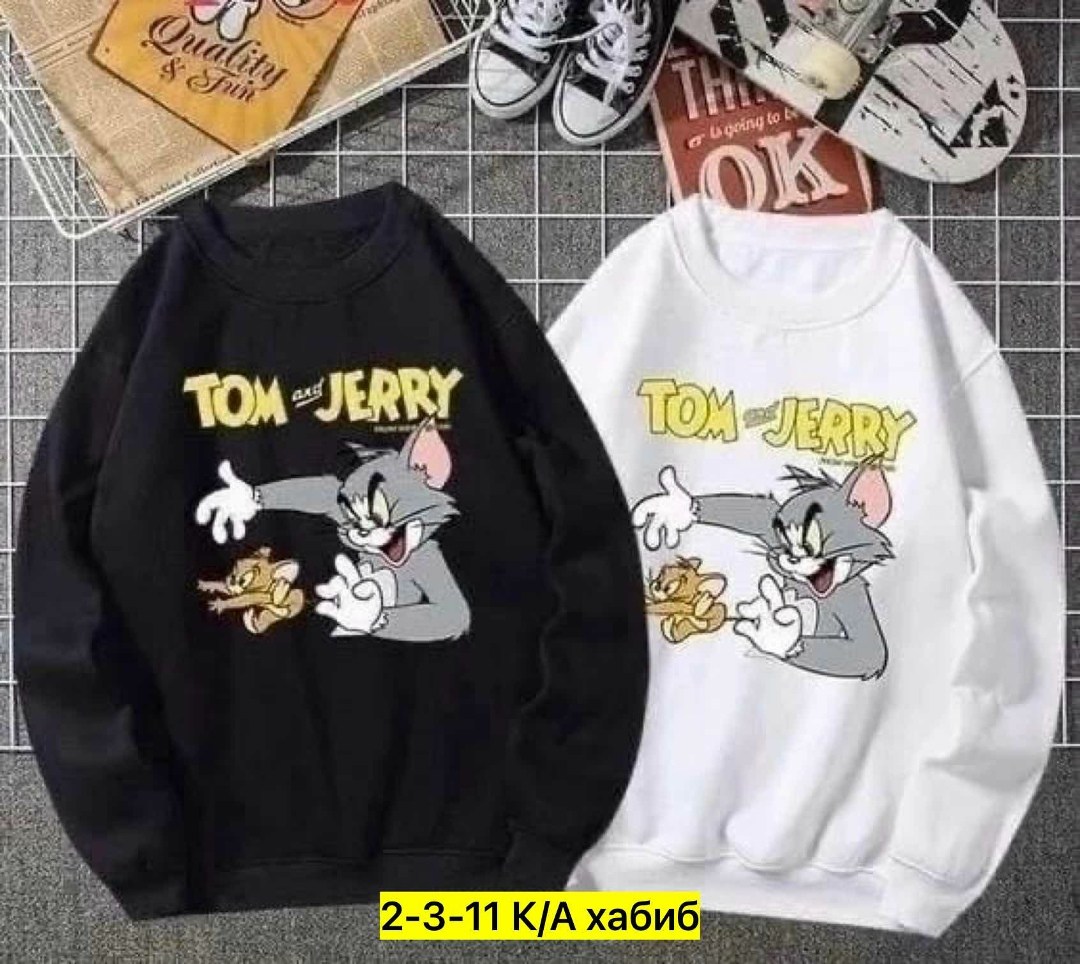 толстовка том и джерри,свитшот лонгслив tom and jerry,толстовка том и джерри женская,толстовка,толстовки свитшот