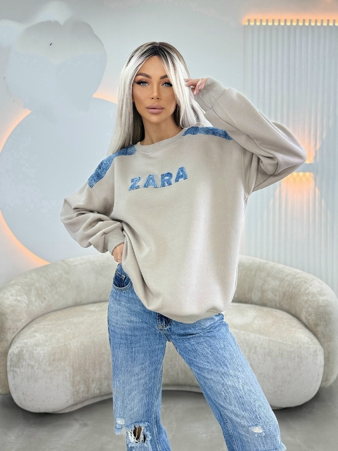 свитшот женский оверсайз likisha fashion,женский свитшот оверсайз,свитшот женский,модные свитшоты,свитшот модный