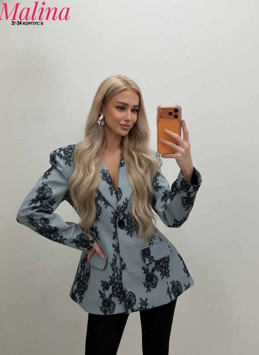 приталенный пиджак с змеиным принтом,жакет,пиджак женский,пиджак и жакет,пиджак