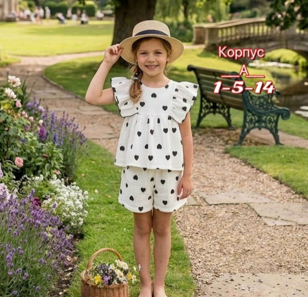 костюм для девочек,летний костюм для девочек,муслиновый костюм для девочки,комплект одежды девочке,одежда для девочки