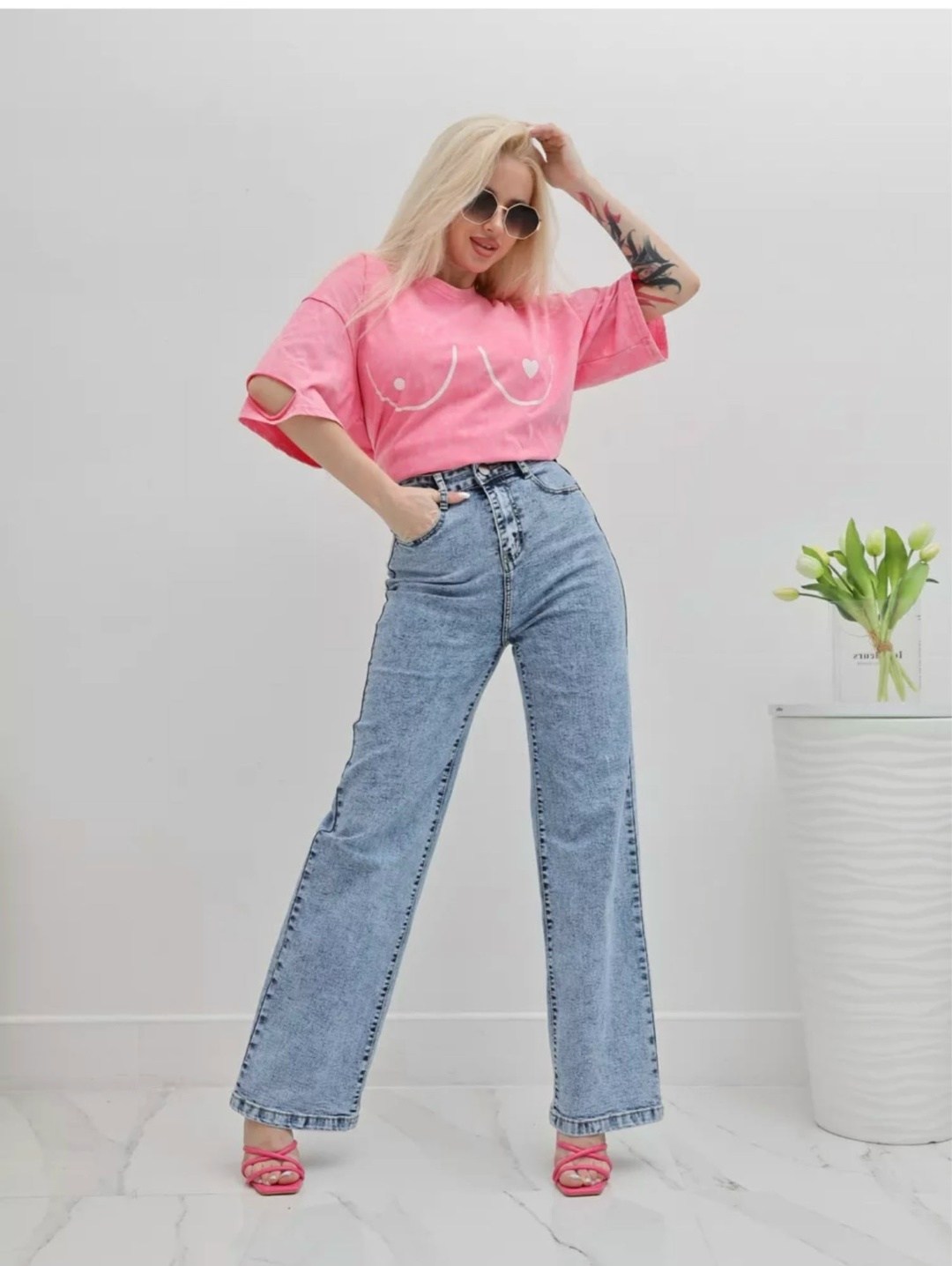 джинсы женские широкие,джинсы прямые широкие,женские джинсы,модные джинсы,широкие джинсы