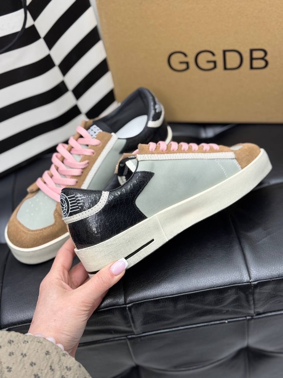 golden goose кеды stardan коричневый,,golden goose кеды superstar со вставками коричневый,кроссовки golden goose,кеды golden goose