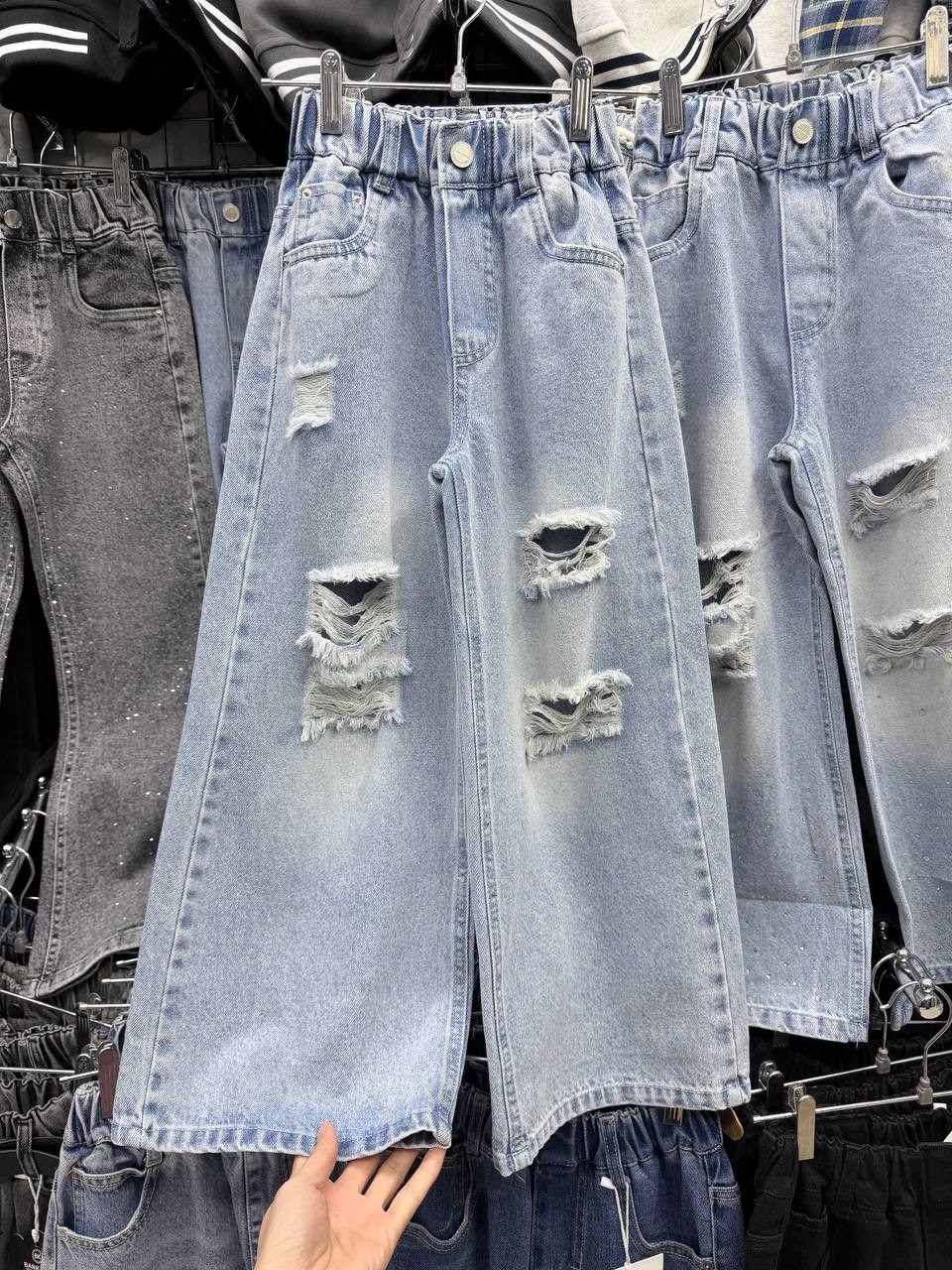 джинсы y2k с высокой посадкой рваные loliko,джинсы рваные широкие,широкие джинсы,модные джинсы,джинсы