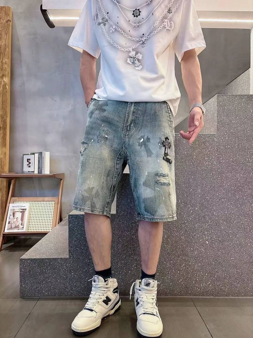 philipp plein шорты джинсовые мужские,мужские джинсовые шорты,джинсовые шорты,рваные джинсовые шорты,широкие джинсовые шорты мужские