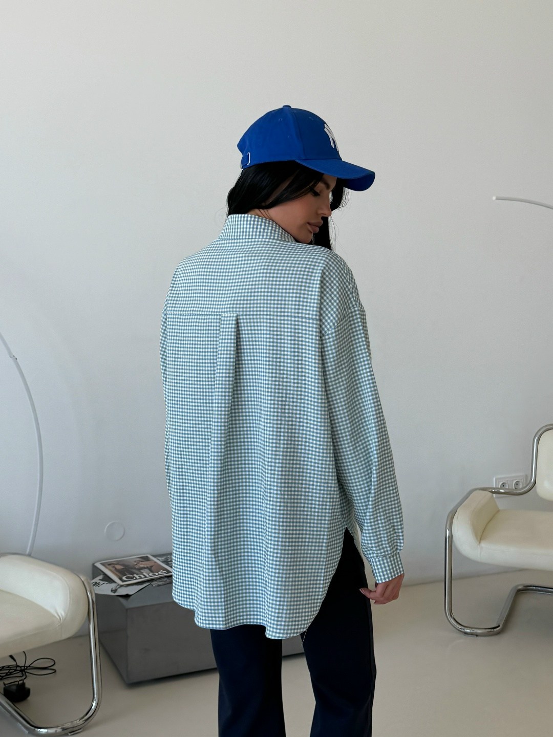 женская рубашка,рубашка,хлопковая рубашка в клетку cosmo brand,стильная рубашка,блузка оверсайз