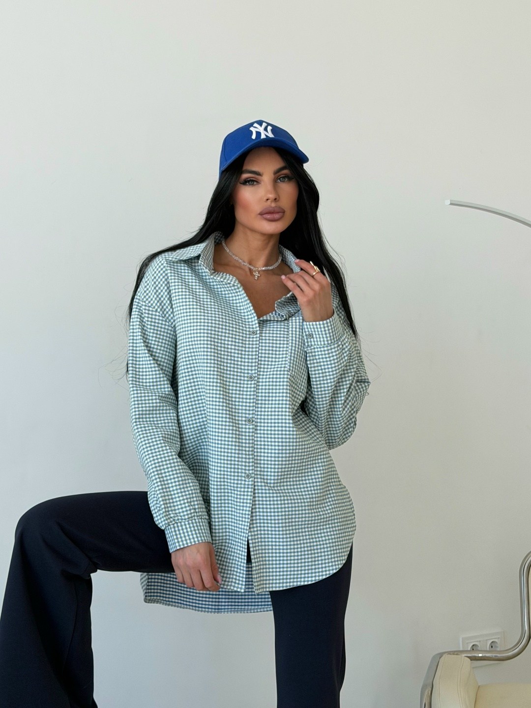 женская рубашка,рубашка,хлопковая рубашка в клетку cosmo brand,стильная рубашка,блузка оверсайз