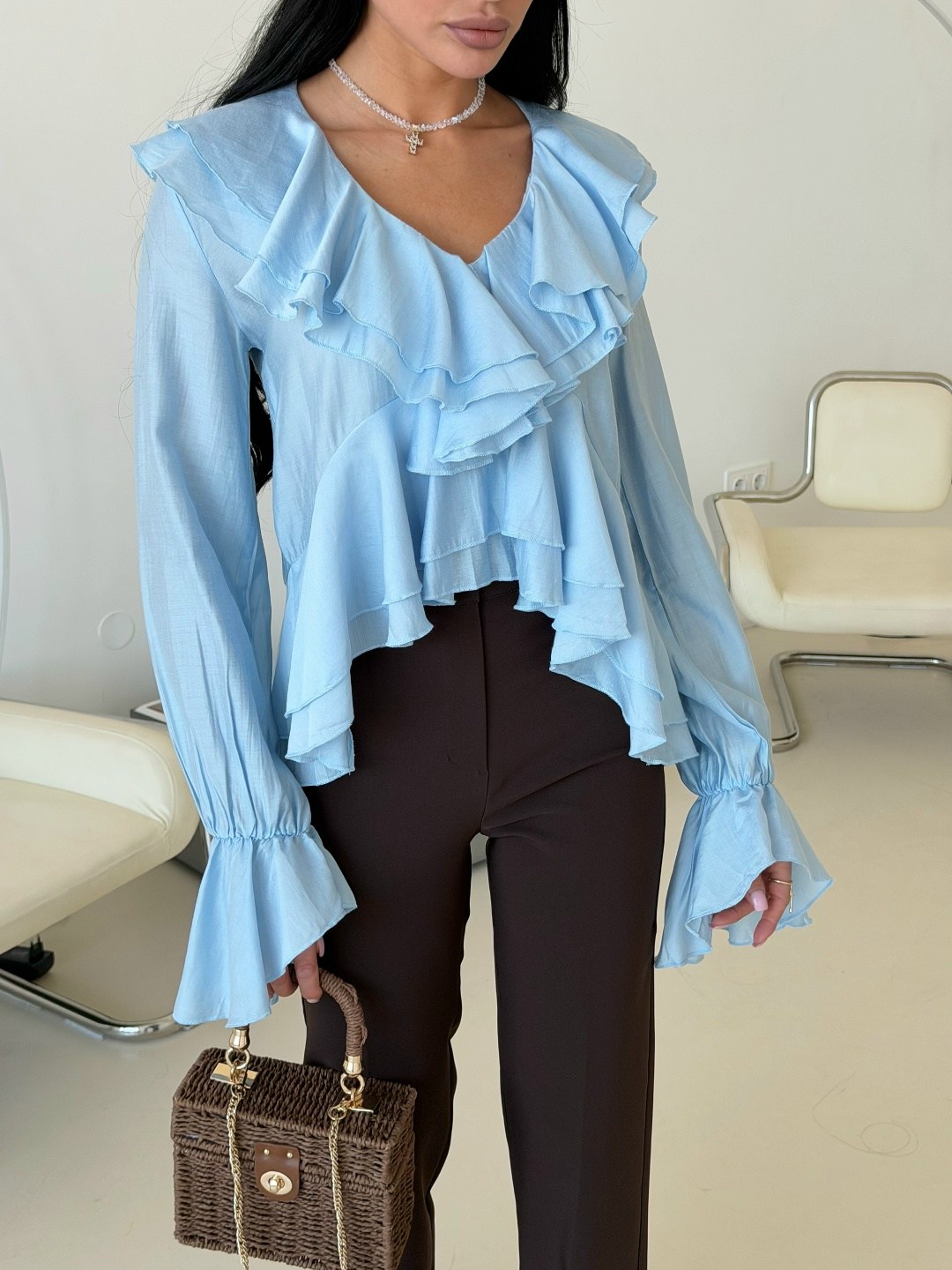 блузка с воланами и рюшами,блуза с рюшами,блузка с оборками,блузка стильная,блузка с рюшами и воланами женская