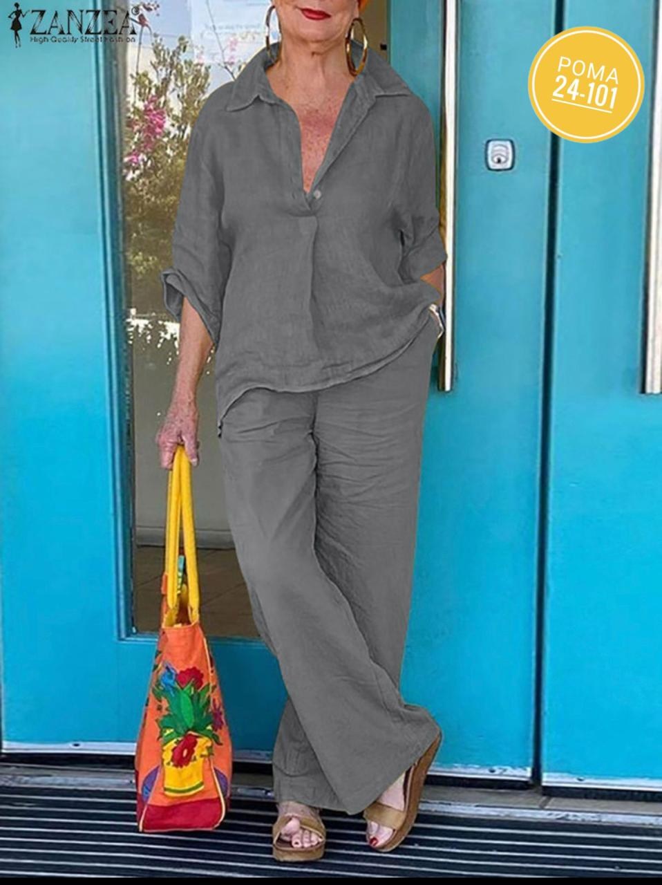 льняной костюм женский летний брючный,брючный костюм из льна женский,женский летний хлопково-льняной костюм большого размера,женский комплект из двух предметов из хлопка и льна большого размера,брючны