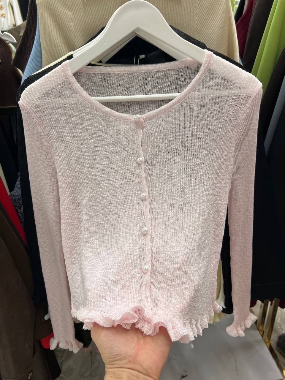 женская кофта,кофта кардиган,повседневный кардиган,черный кардиган,кардиган с круглым вырезом