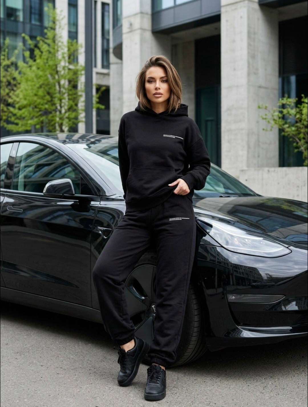 костюм женский,спортивный костюм женский,костюм с худи,спортивный костюм,женский коричневый спортивный костюм оверсайз без принта afrogiyim