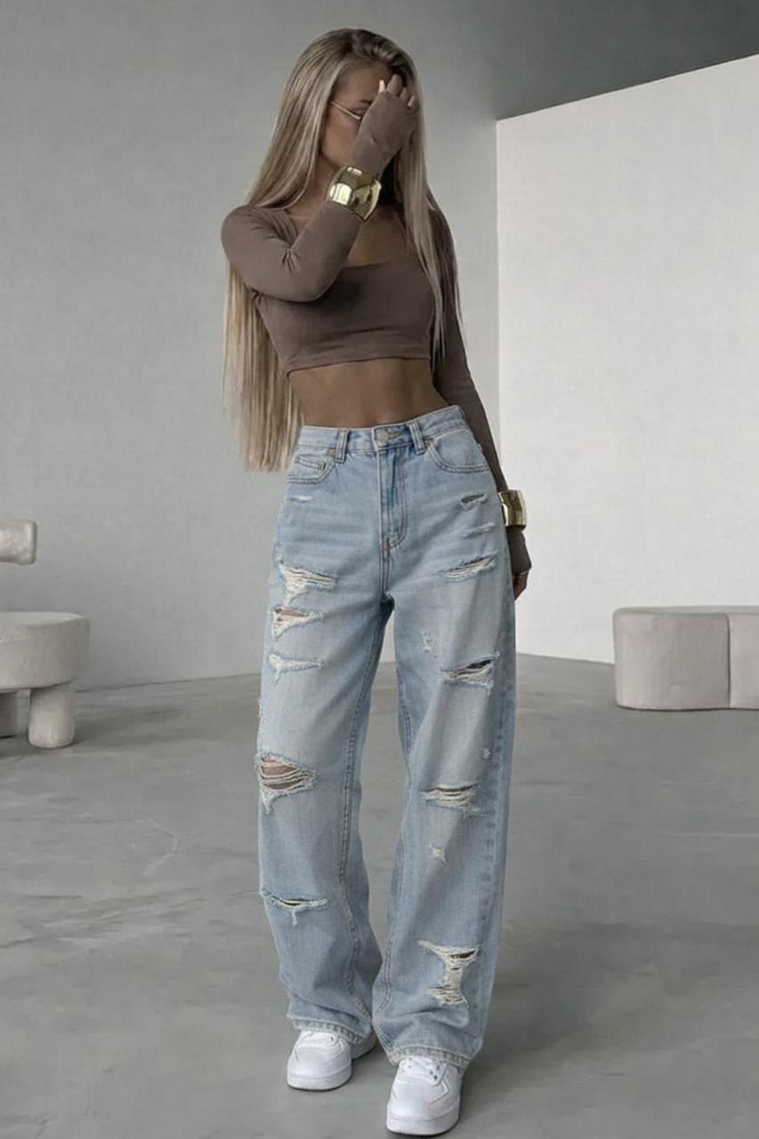 джинсы широкие,модные джинсы,рваные джинсы,джинсы женские широкие,женские джинсы