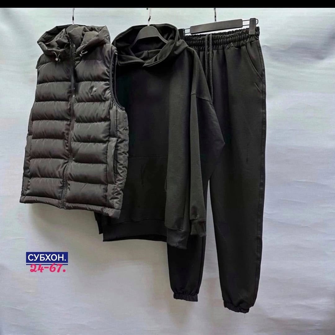 костюм-тройка мужской: жилет, толстовка и штаны арт. 1331595,спортивный костюм с безрукавкой мужской,спортивный костюм тройка с жилеткой,костюм-тройка мужской: жилет, толстовка и штаны арт. 1331592,сп