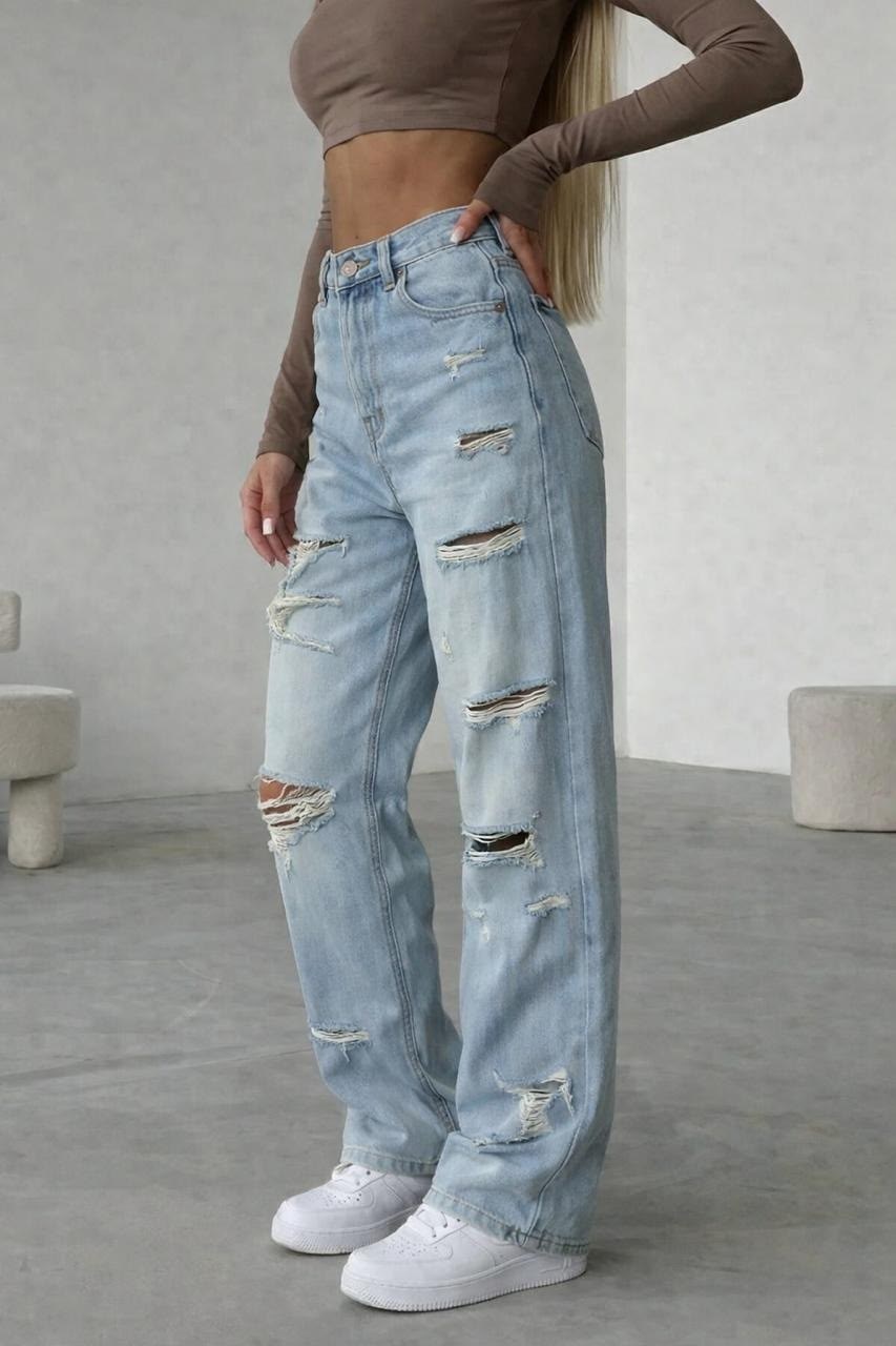джинсы широкие,модные джинсы,рваные джинсы,джинсы женские широкие,женские джинсы