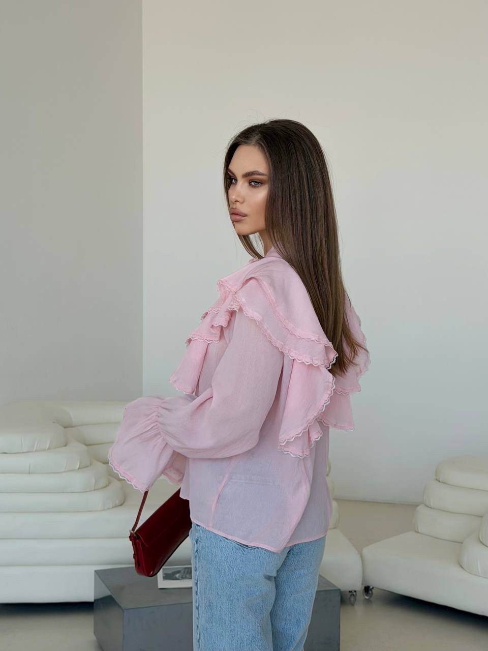 блузка с оборками,блузка женская,блуза,женская блуза,love republic шифоновая блузка с оборками
