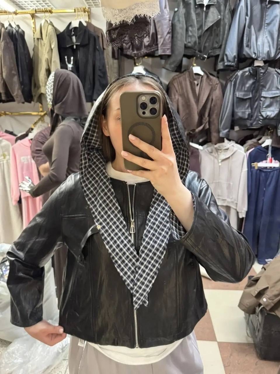 мода на хиджаб,кожаная куртка,хиджаб стиль,женская куртка,мусульманская девушка