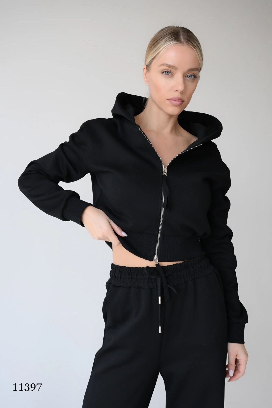 cпортивный костюм женский на флисе,женский спортивный костюм,спортивный костюм,костюм женский,базовый спортивный костюм из широких брюк и кофты на замке missdiva