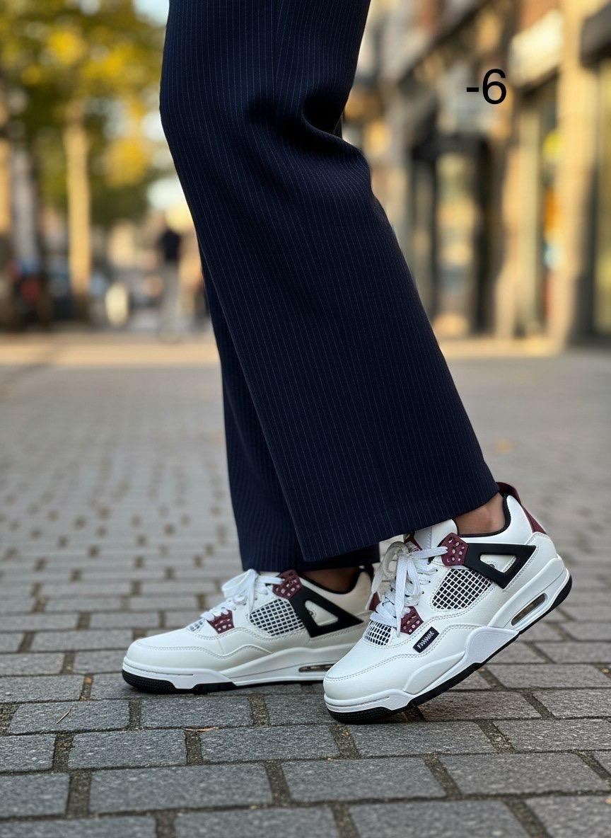 кроссовки женскиe,кроссовки,кроссовки nike air jordan 4 retro,высокие кроссовки,кроссовки женские белые