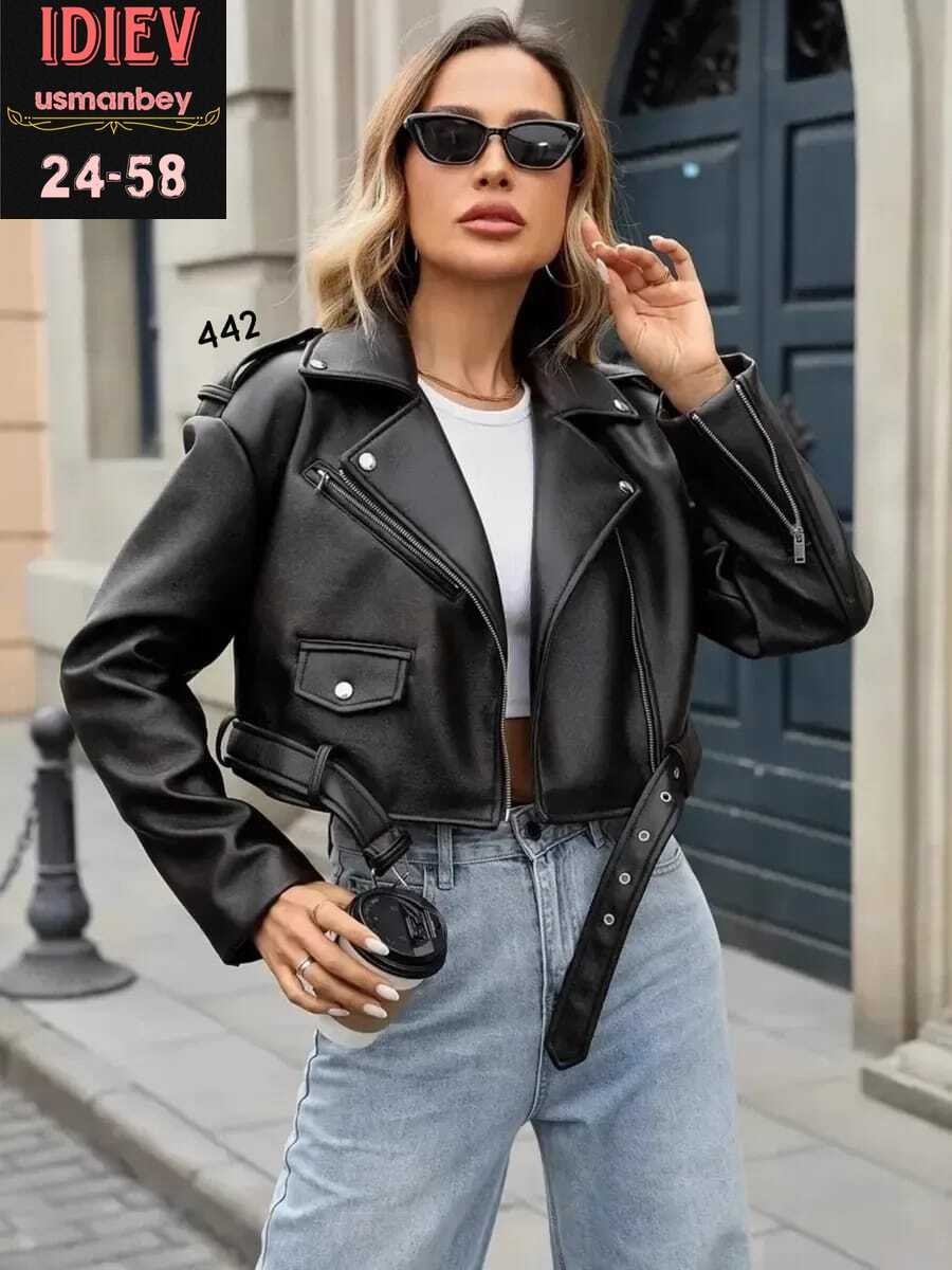 женская куртка кожаная косуха,женская куртка из искусственной кожи,куртка косуха,куртка кожаная женская,куртка косуха кожаная