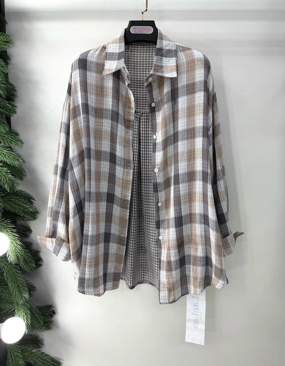 женская рубашка в клетку,рубашка в клетку оверсайз женская,клетчатая рубашка женская,рубашка женская стильная оверсайз,рубашка в клетку оверсайз теплая