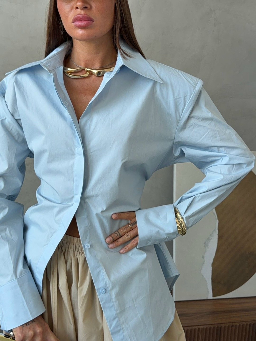 рубашка женская,рубашка голубая оверсайз,голубая рубашка,удлиненная рубашка,рубашка