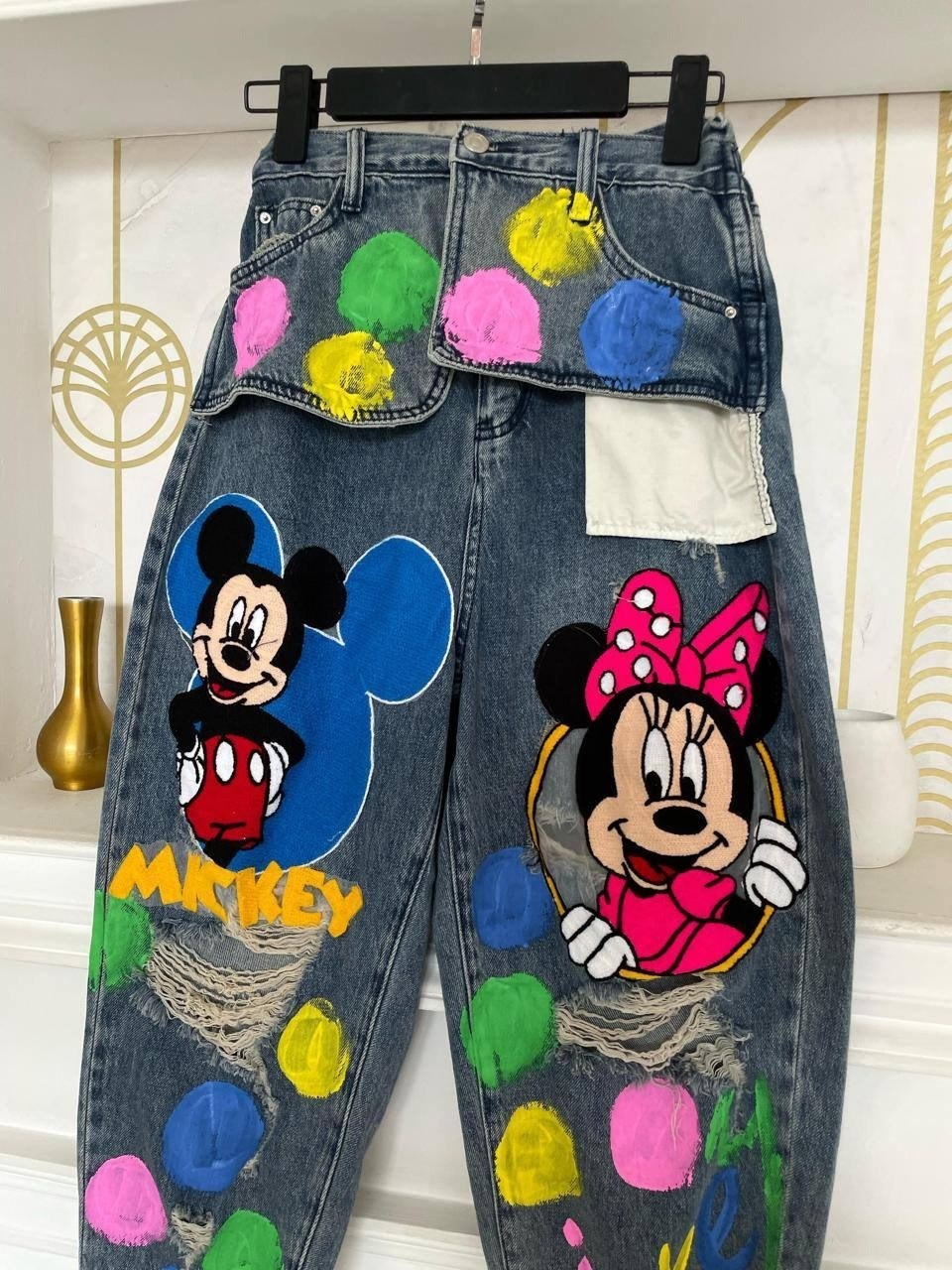 джинсы с принтом,бюстье,элегантная одежда,женские джинсы