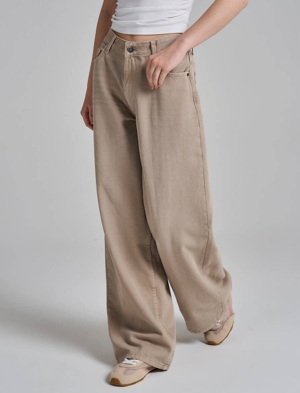 женские джинсы с прямыми штанинами zoenova,джинсы брюки,широкие женские джинсы,джинсы женские,джинсы бежевые