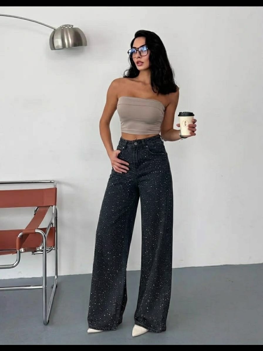 брюки джинсы,брюки с люрексом,палаццо джинсы,джинсы женские