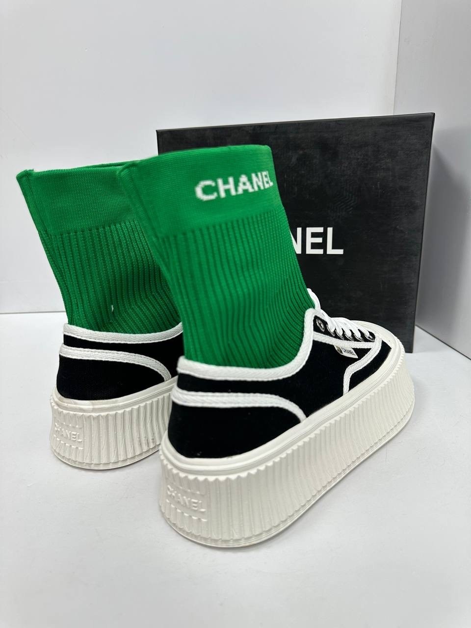 кеды на платформе chanel premiumshoes 237107131,,chanel кроссовки,кеды шанель,кеды женские chanel