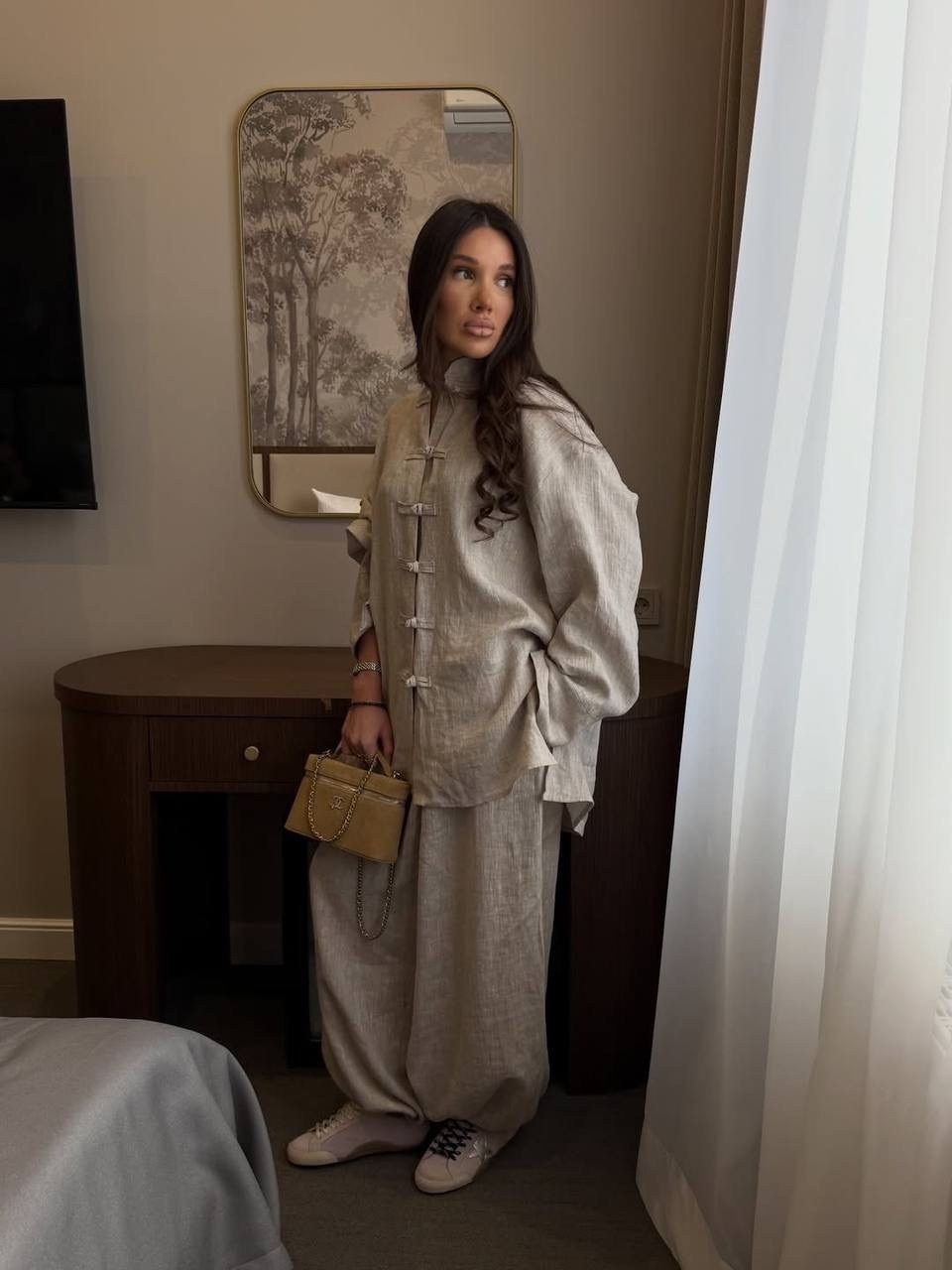 костюм с брюками,брючный костюм элегантный,льняной костюм женский оверсайз штаны и рубашка,костюм повседневный женский,костюм брючный лен оверсайз