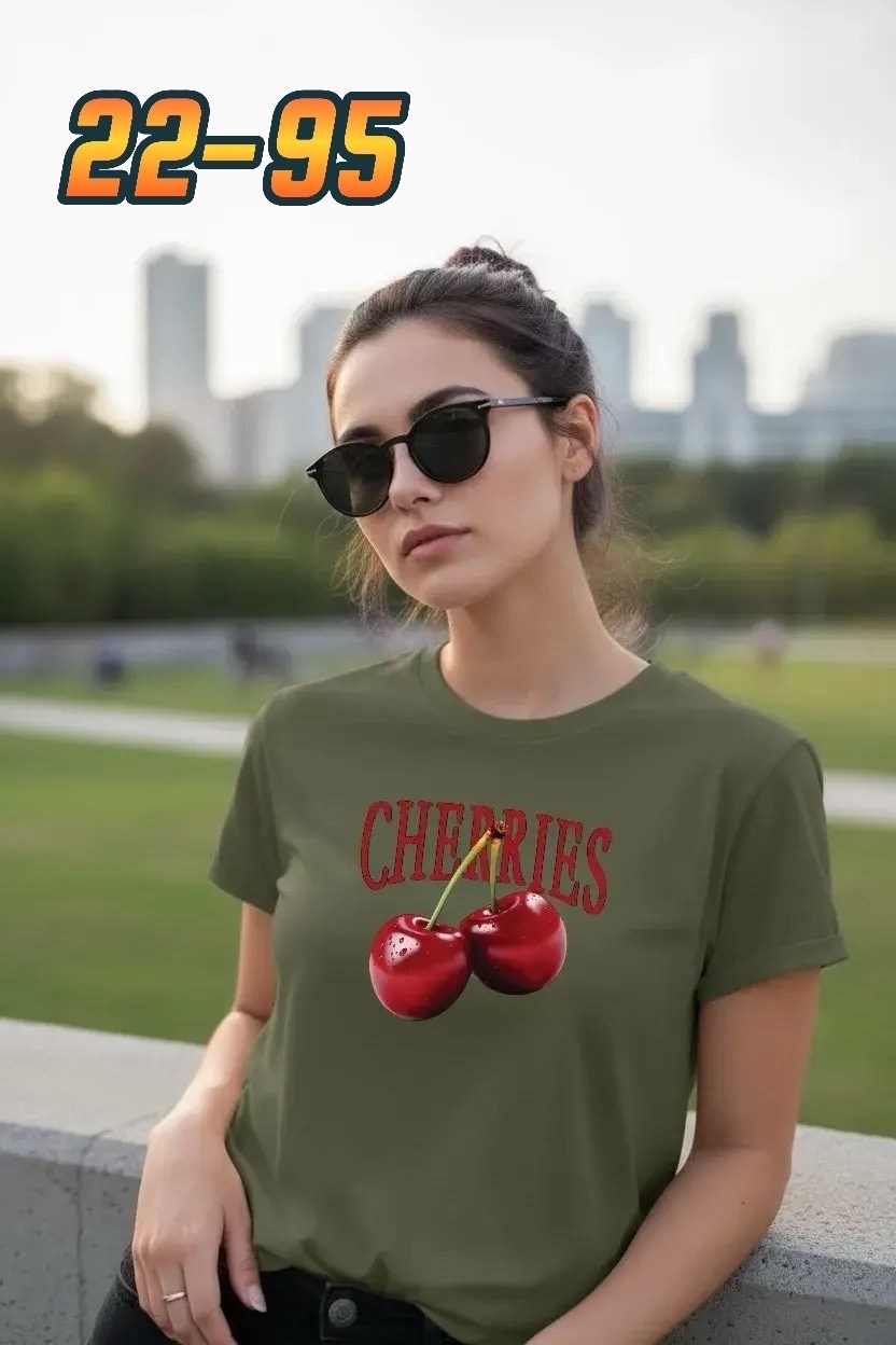 футболки женская,женские футболки с принтом,футболки модные,футболка с принтом вишни,футболка женская черная