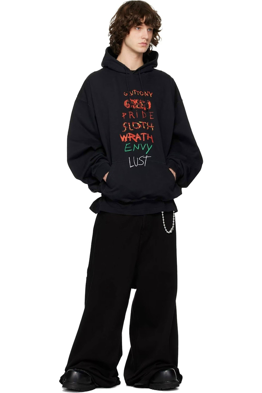 vetements hoodie,толстовка,vetements толстовку оверсайз seven sins с принтом черный,толстовка с капюшоном,vetements свитшот