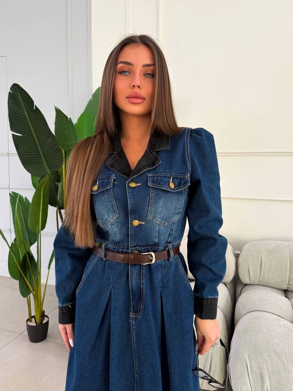 джинсовое платье,джинсовое платье женское,джинсовое платье сарафан миди style spark,платье длинное джинсовое,джинсовое платье-рубашка длины миди