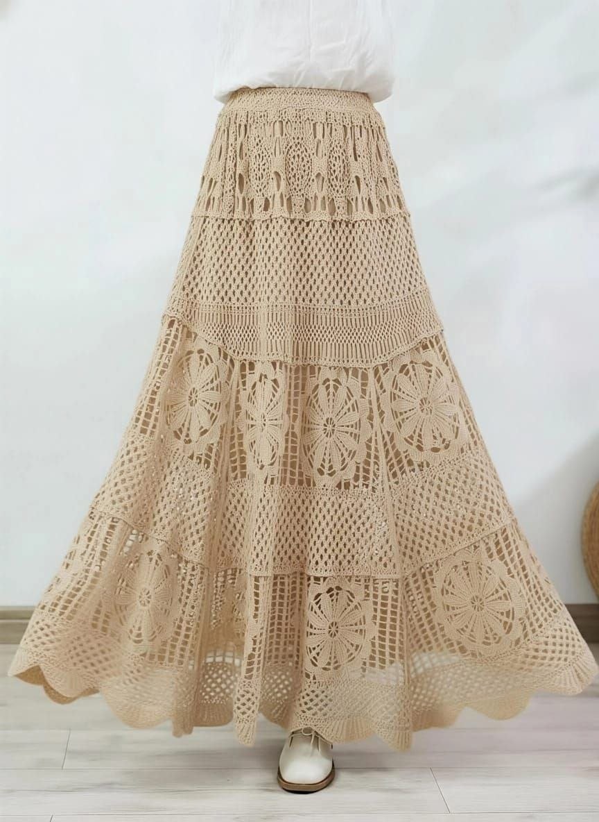 юбка вязаная,юбка женская,юбка длинная,кружевная юбка,юбка вязаная длинная