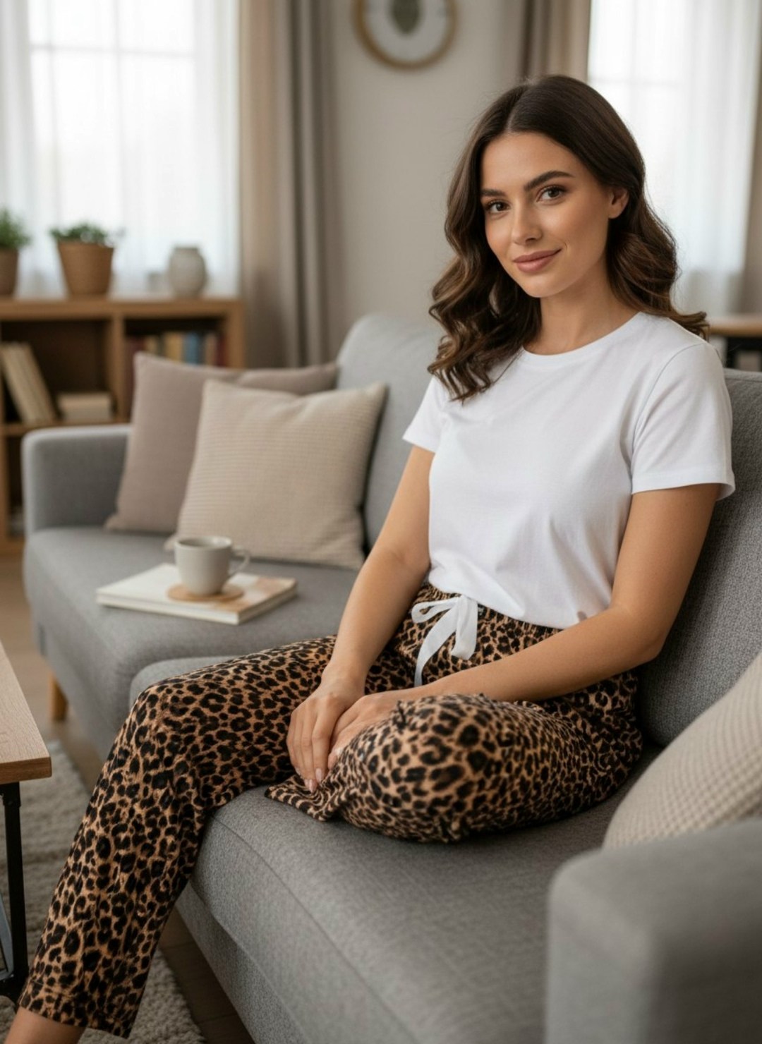 женская пижама,пижама для женщин,пижама с брюками 33503 натали,комплект пижама,брюки домашние женские