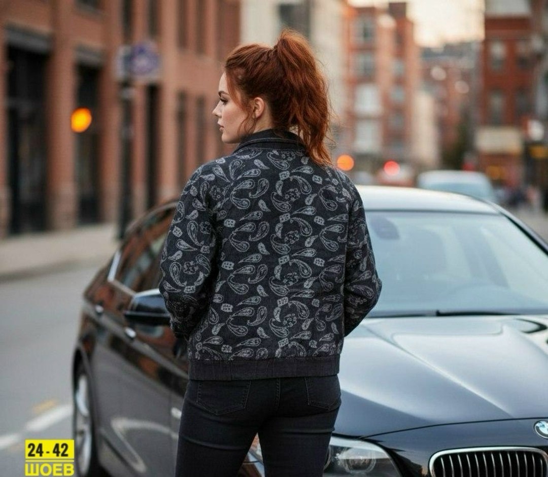 бомбер из жаккарда,куртка джинсовая с принтом,джинсовая куртка,джинсовая куртка женская,куртка бомбер