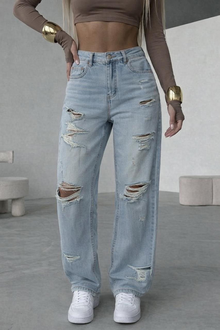 джинсы широкие,модные джинсы,рваные джинсы,джинсы женские широкие,женские джинсы