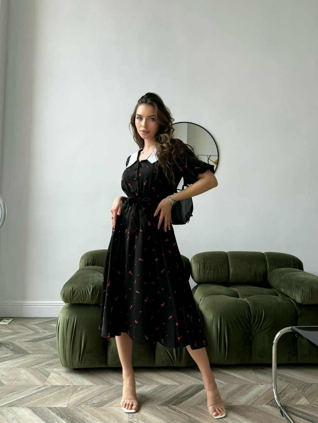 платье женское,платье,платье миди,праздничное платье,женское платье с воротником