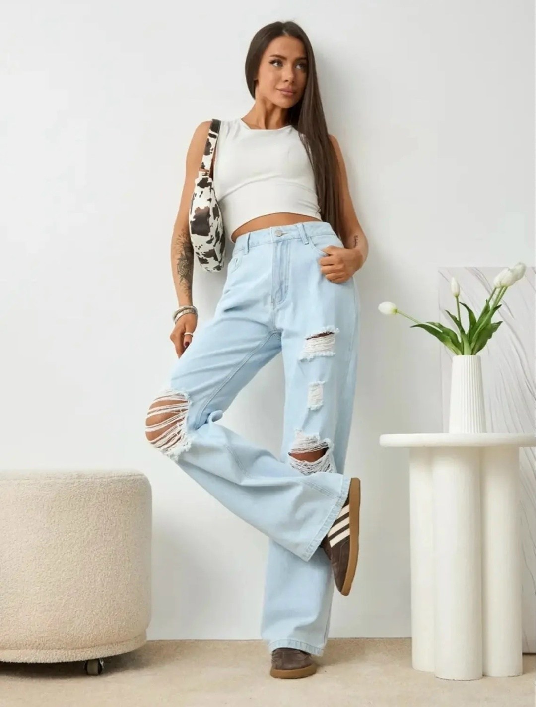 джинсы широкие рваные,джинсы палаццо широкие,джинсы широкие,женские джинсы и брюки,женские джинсы