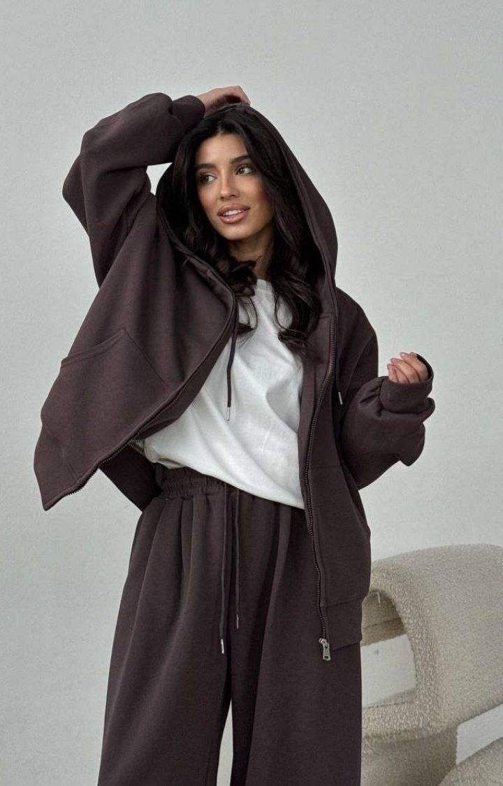 женские костюмы спортивные,спортивные костюмы в стиле оверсайз,костюм женский,костюм оверсайз,толстовка на молнии из футера 3х нит.начес серая