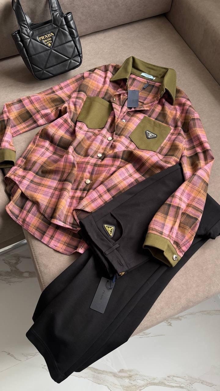 рубашка в клетку женская,рубашка miu miu оверсайз в клетку варенка,рубашка укороченная в клетку,рубашка в клетку,рубашка женская