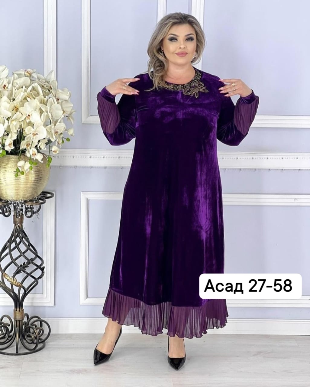 платье большого размера,платье,женское платье больших размеров,платье вечернее большие размеры велюр h&v fashion 304997194,женское платье