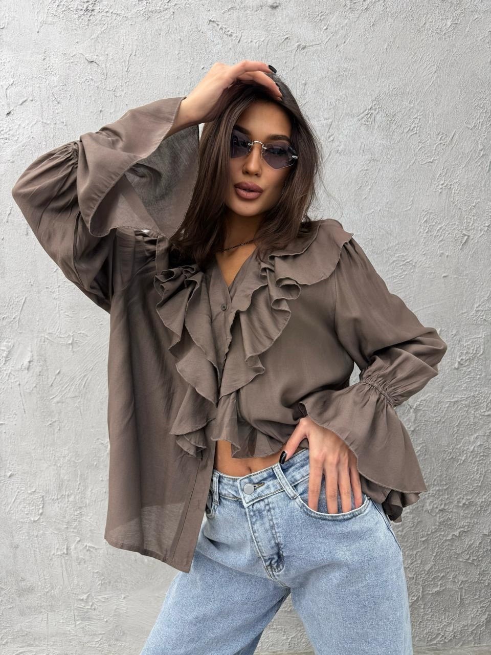 блуза с рюшами,белая блузка в стиле бохо "тая" с рюшами,блузка женская,белая блузка с рюшами,блуза