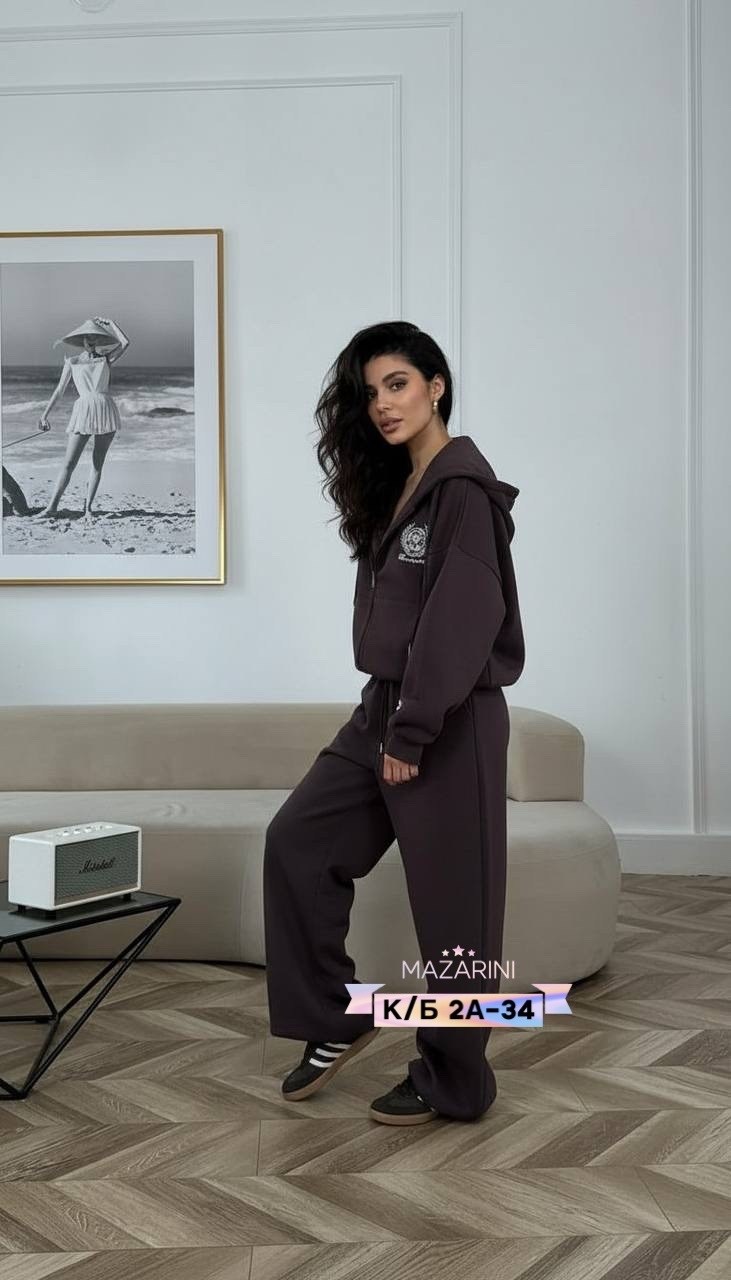 спортивный костюм женский,cпортивный костюм женский на флисе,женский костюм,костюм спортивный оверсайз со штанами палаццо и зип худи micca,спортивный костюм