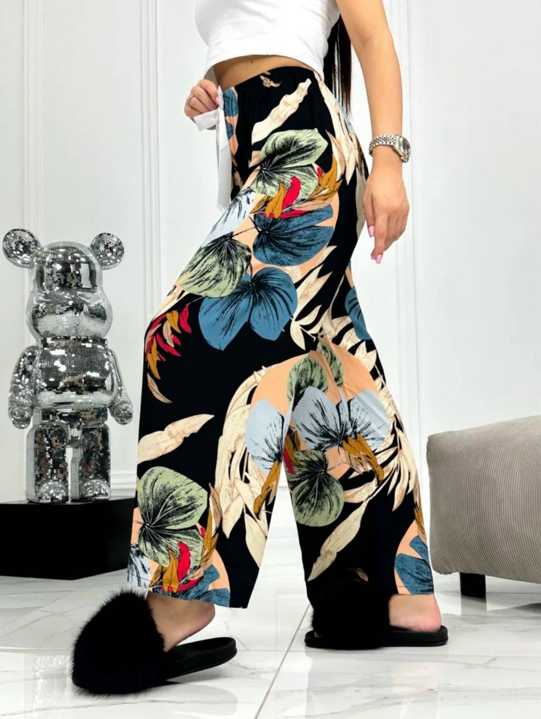 lc waikiki брюки палаццо,брюки для дома,летние брюки,брюки женские,широкие брюки