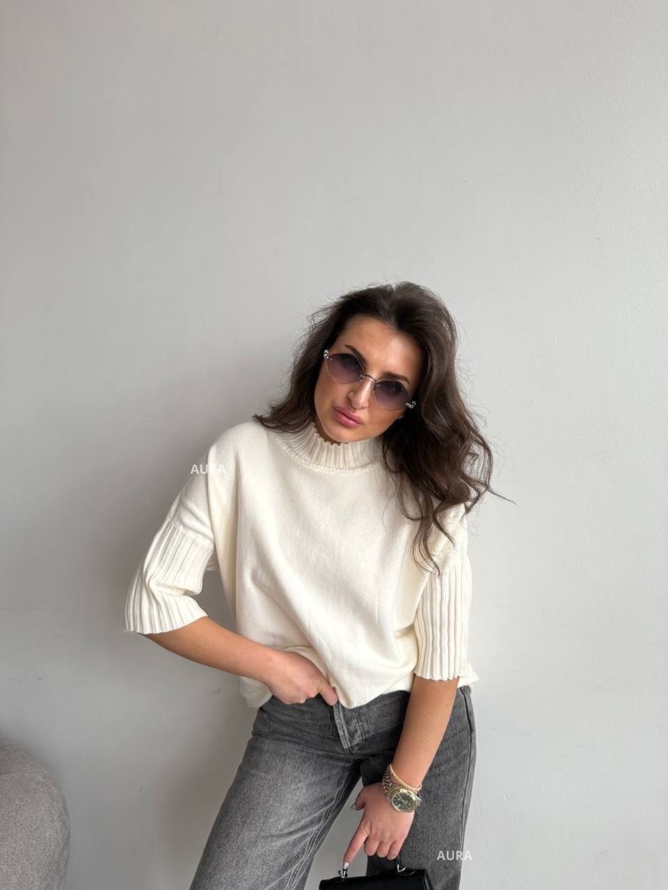 свитер оверсайз,женская кофта,кофта бежевая,вязаный свитер,женский джемпер