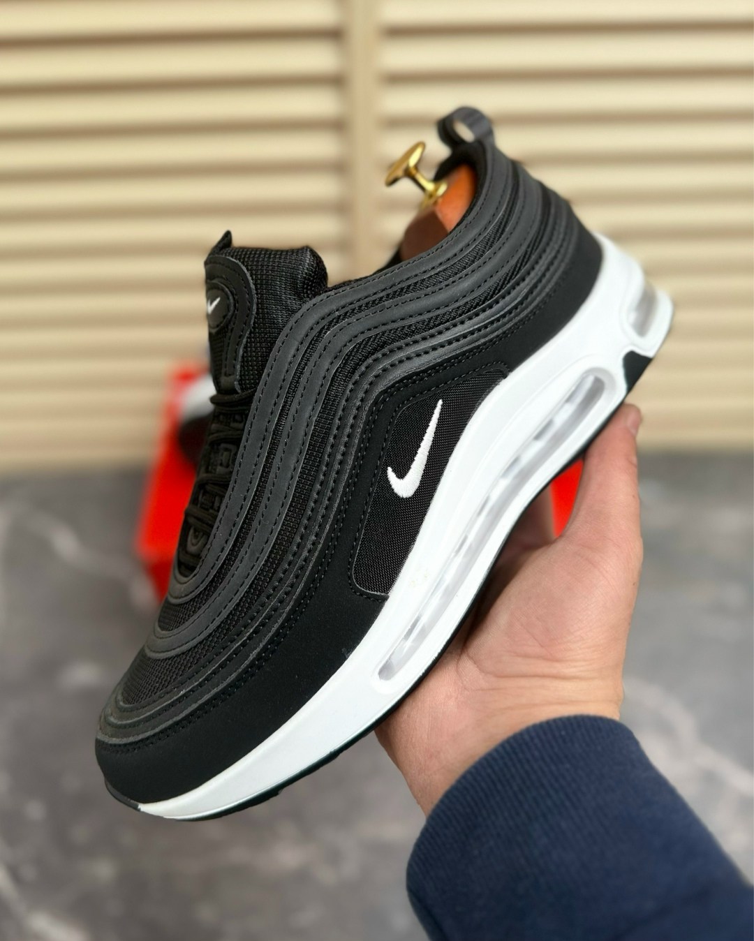 мужские кроссовки nike air max 97,кроссовки nike air max 97,кроссовки,мужские кроссовки nike air max 97 black white,nike air max 97 black