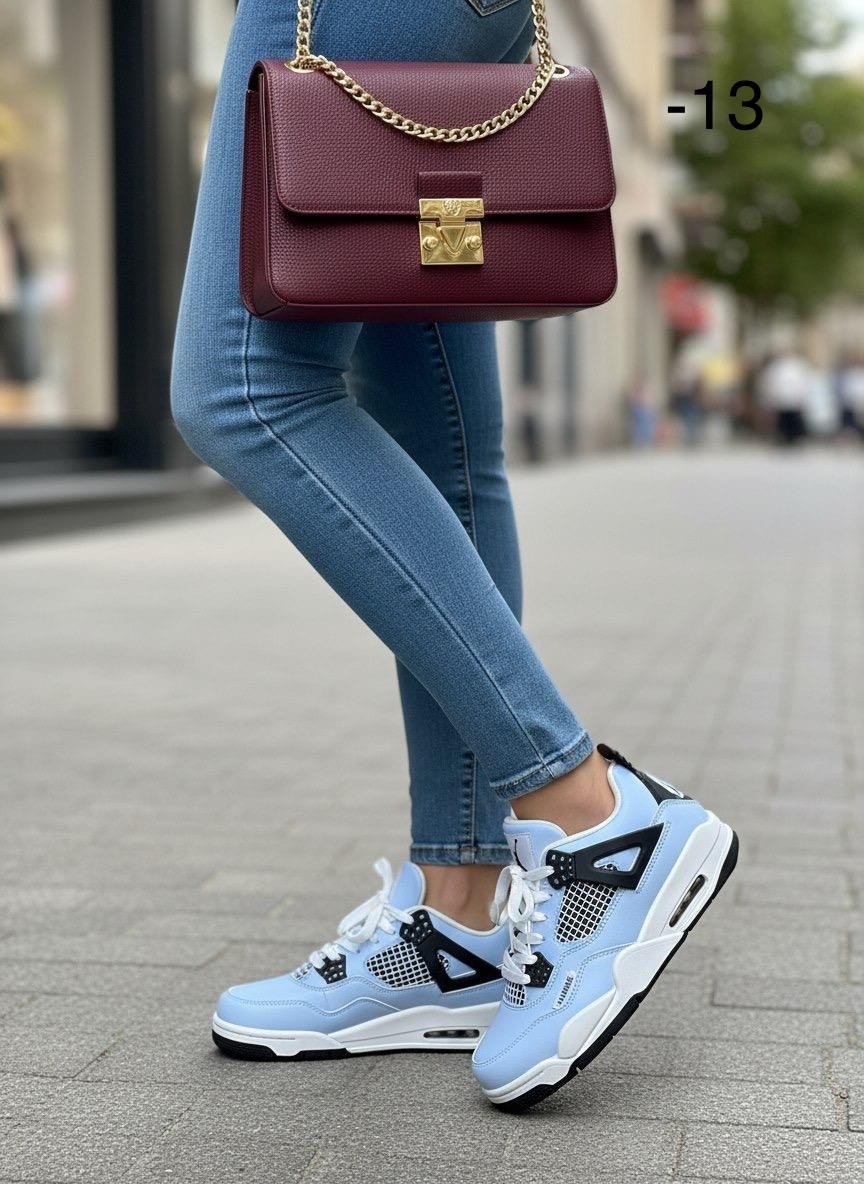 кроссовки женскиe,кроссовки,кроссовки nike air jordan 4 retro,высокие кроссовки,кроссовки женские белые